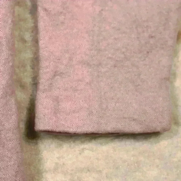 COS Pink 60s Style Mock Neck Wool Three Quarter Sleeve Sweater Women Small - Picture 7 of 10